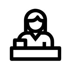receptionist icon design
