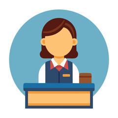 receptionist icon design