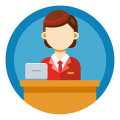 receptionist icon design