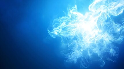 Fototapeta premium Abstract Blue Light Energy Particles Background
