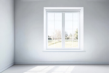 Bright morning light streaming through a residential window in a minimalist room