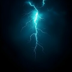 Abstract Blue Lightning Bolt on Dark Background