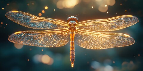Golden Dragonfly: A Radiant Jewel of Nature
