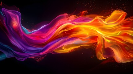 Fototapeta premium Abstract Colorful Flowing Wave Background with Glowing