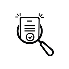 linear evaluate result icon like assess report. stroke trend modern assesment logotype graphic lineart design isolated on white. concept of analyze project