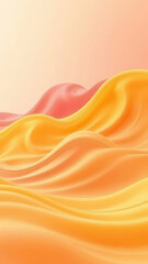 Fototapeta premium Playful and colorful design featuring abstract waves in shades of yellow, orange, and pink, colorful, yellow, orange, design