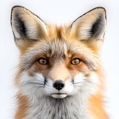 Fototapeta premium Cute Wild Fox Portrait in Nature with Expressive Eyes and Vibrant Fur
