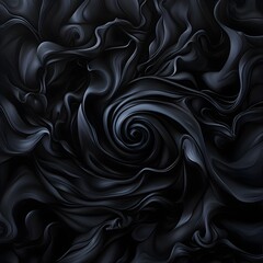 Obraz premium Abstract Dark Swirling Black Fluid Design