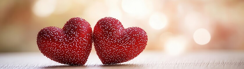 Heart symbols with tiny scattered dots flat design side view Valentine s Day theme water color vivid