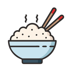 rice bowl icon design