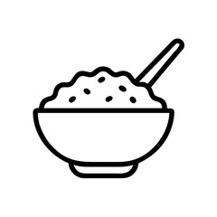 rice bowl icon design