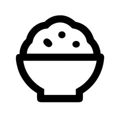 rice bowl icon design