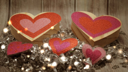 Valentines Day with pictures of flowers, hearts and Background make you feel the Love in the Air