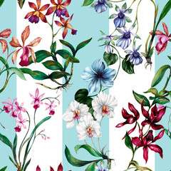 Beautiful seamless pattern with floral background.
