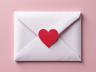 Charming Valentine&rsquo;s Day Envelope with Heart Sticker for Elegant Promotions