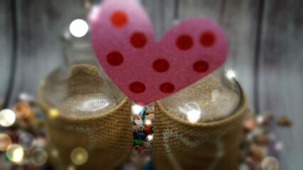 Valentines Day with pictures of flowers, hearts and Background make you feel the Love in the Air