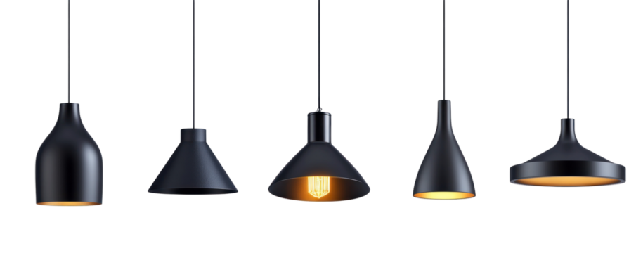 Hanging black lights 