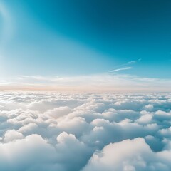 Fototapeta premium Aerial View of a Sea of White Clouds