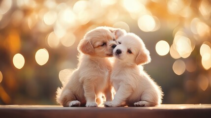 Cute dog with red heart for Valentine’s Day greeting card design