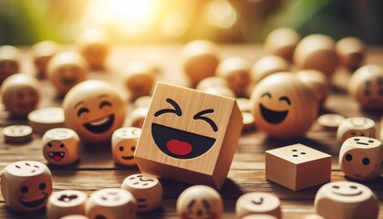 Smiling emoji happy and cheerful, representing summer vibes, joy, and fun in a cute cartoon style.