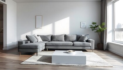 modern living room with sofa