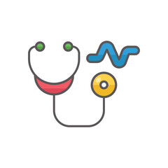 Stethoscope icon design stock illustration