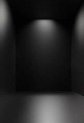 Dark room with a light shining on the  dark room with a spotlight on the floor