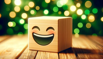 Smiling emoji happy and cheerful, representing summer vibes, joy, and fun in a cute cartoon style.