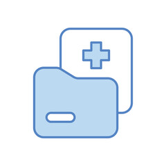 Medical Folder icon design stock illustration