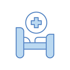 Obraz premium Medical Bed icon design stock illustration