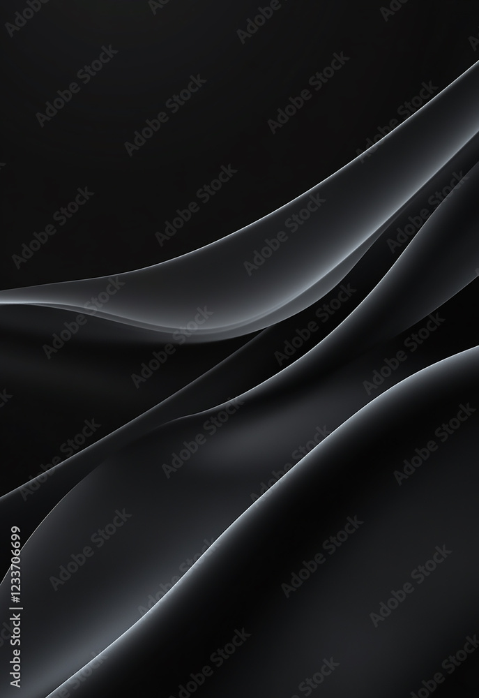 Poster abstract black wave pattern design on a textured background. black wave abstract business tech backg