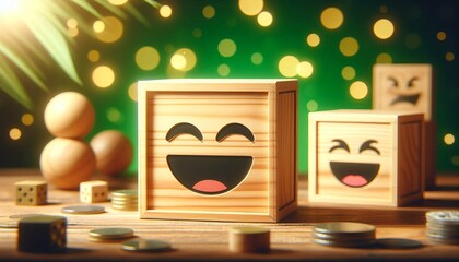 Smiling emoji happy and cheerful, representing summer vibes, joy, and fun in a cute cartoon style.