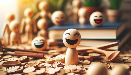 Smiling emoji happy and cheerful, representing summer vibes, joy, and fun in a cute cartoon style.
