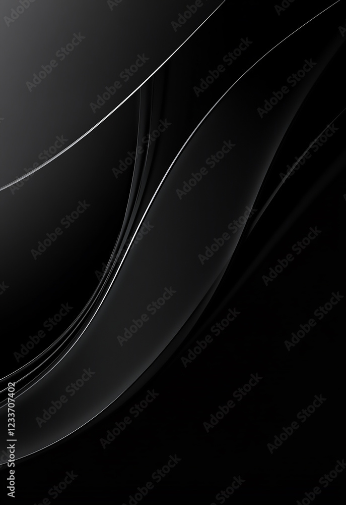 Poster abstract black wave pattern design on a textured background. black wave abstract business tech backg