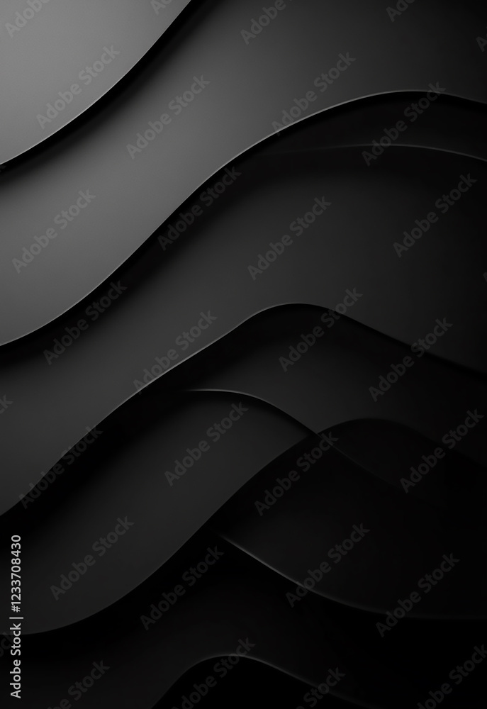Aufkleber abstract black pattern and dynamic background poster luxurious black lines on a gradient background.