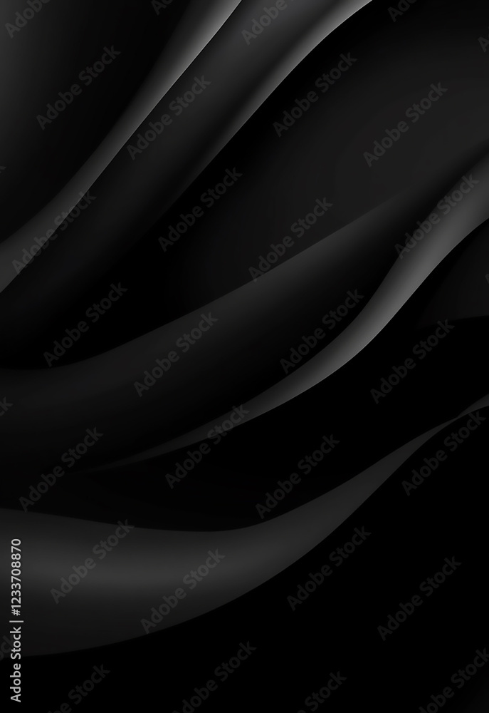 Poster luxurious black lines on a gradient background abstract black background with smooth, flowing curves