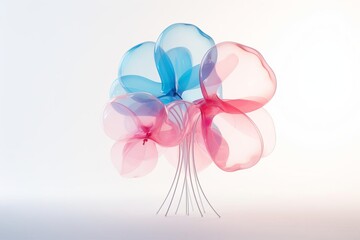 A Dance of Colorful Glass Flowers Vibrant Glass Petals on Dark Canvas Macro Marvels of Color and Light