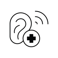 Medical Ear icon design stock illustration