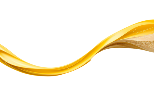 dynamic yellow curve design isolated on transparent PNG
