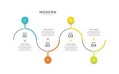 Presentation business infographic template colorful design