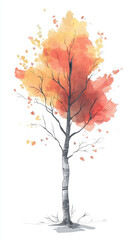 Fototapeta premium autumn tree with leaves