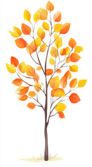 Fototapeta premium autumn tree vector illustration
