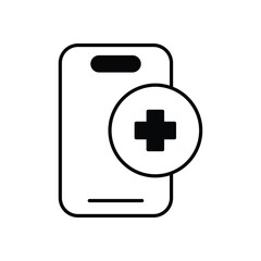 Medical App icon design stock illustration
