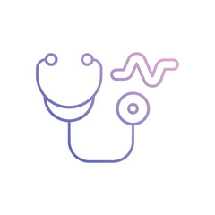 Stethoscope icon design stock illustration