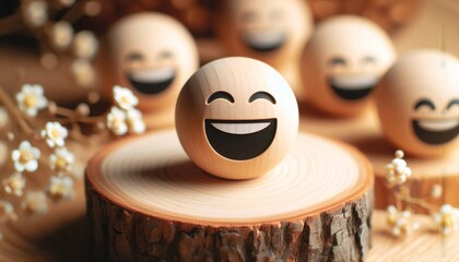Smiling emoji happy and cheerful, representing summer vibes, joy, and fun in a cute cartoon style.