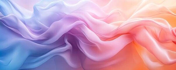 Obraz premium Pastel Dream: Soft Draped Fabric in Rainbow Hues