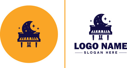 Piano Tuning icon Piano tuning service Piano tuning and maintenance Keyboard tuning flat logo sign symbol editable vector