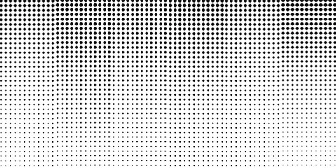 Halftone gradient. Dotted gradient, smooth dots spraying and halftones dot background seamless horizontal geometric pattern vector template set