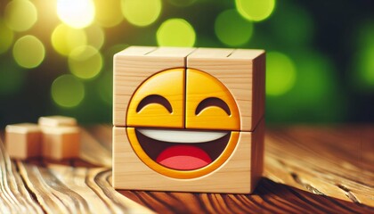 Smiling emoji happy and cheerful, representing summer vibes, joy, and fun in a cute cartoon style.