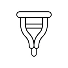 Crutch icon design stock illustration